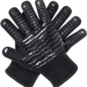 OUUO BBQ kitchen gloves Oven Mitts For Cooking Grilling or Baking - Image 1