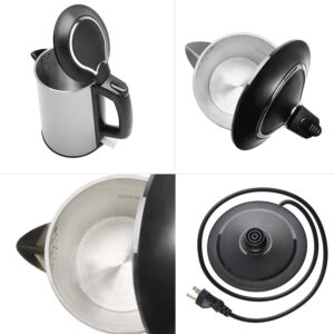 OUUO Cordless Stainless Steel Double Wall Electric Water Kettle 1.9 quart - Image 3